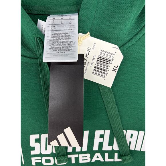 Men's adidas Green South Florida Bulls Fashion Pullover Hoodie Size XL NWT - Picture 3 of 16